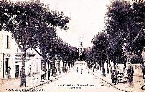 Alger El-Biar - Avenue Prenat et l'Eglise - 1908